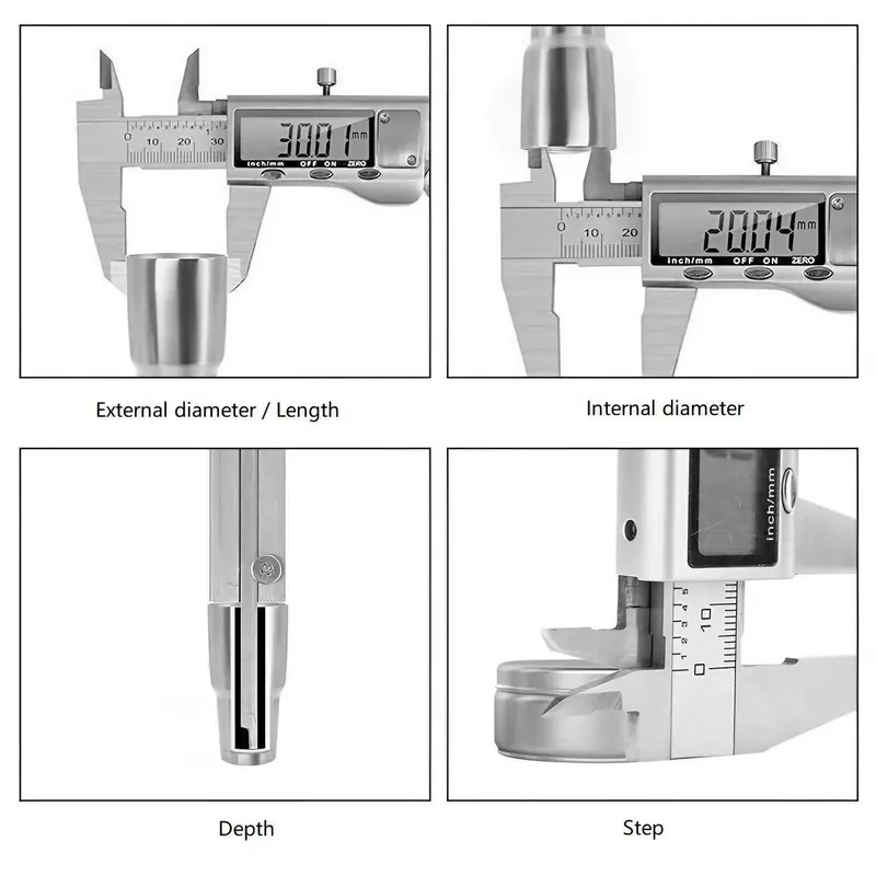 Battery Required Digital Caliper, Multifunctional Measuring Tool with Inch/mm Conversion, Durable & Accurate Measuring Tool for Professional & DIY Use 5