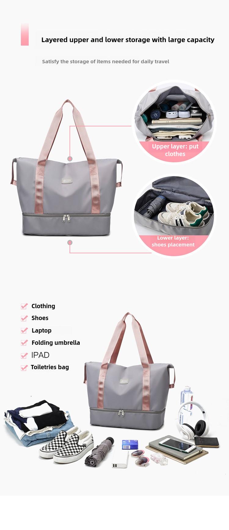 Product Introduction of Sports Workout Travel Handbag, Short Distance Lightweight Water-Proof Bag, Shoe Bag, New Portable Trolley Case, Large-Capacity Luggage Bag, Storage Gym Bag 3