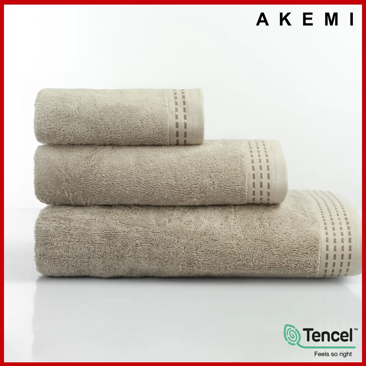 AKEMI Khăn Mặt Botany Tencel Cotton Màu Mocha Merinque