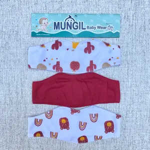 3 Pcs Penutup Mata Bayi Baru Lahir Kacamata Jemur Bayi Pelindung Mata Bayi series MAROON Mungil Baby Wear Fashion