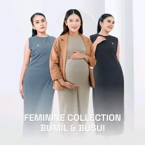 [BEST SELLER] Momiasi - Olivia Inner Dress Knit Premium - Sleeveless Inner Dress - Inner Dress Tanpa Lengan - Inner Dress Busui & Bumil Friendly