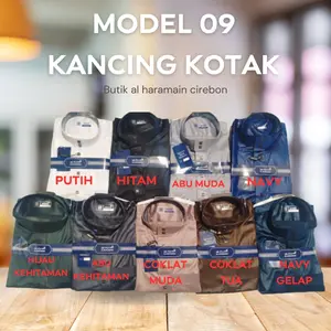 BISA COD 09 JUBAH GAMIS AL HARAMAIN POLYSTER PRIA KANCING ELEGAN PUTIH