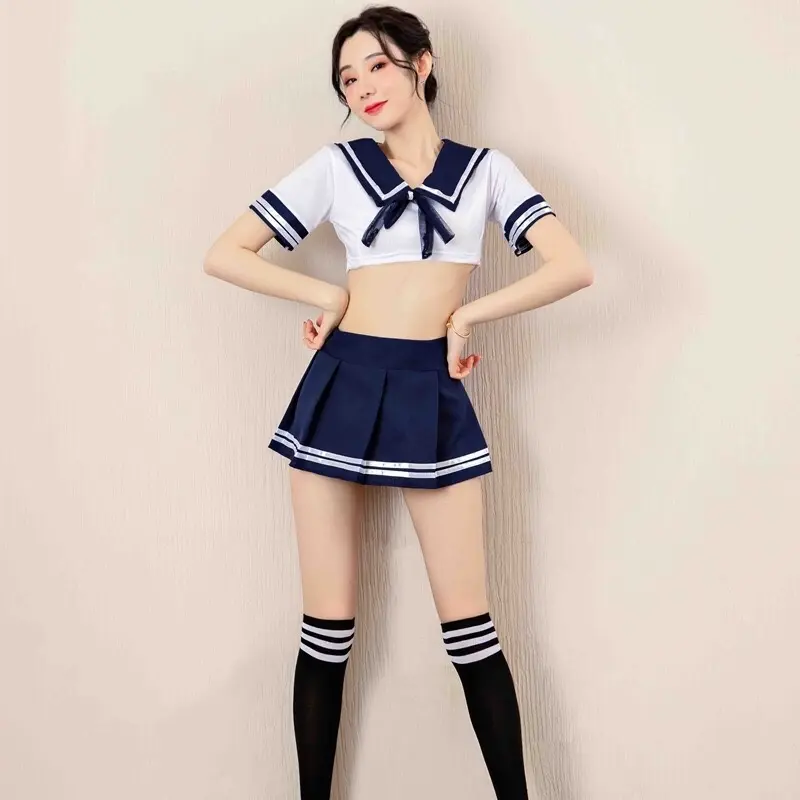Set Atasan & Rok & CD Model Seragam Siswi Jepang 1149 0