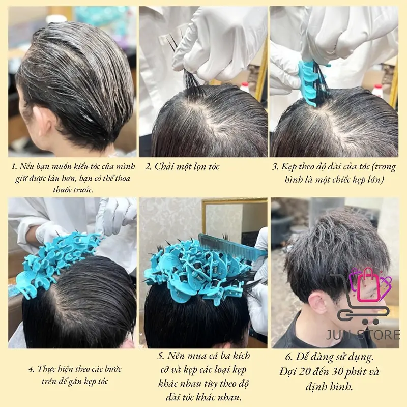KẸP UỐN SÓNG - UỐN PHỒNG CHÂN TÓC NAM/NỮ - bộ 25 cái 1
