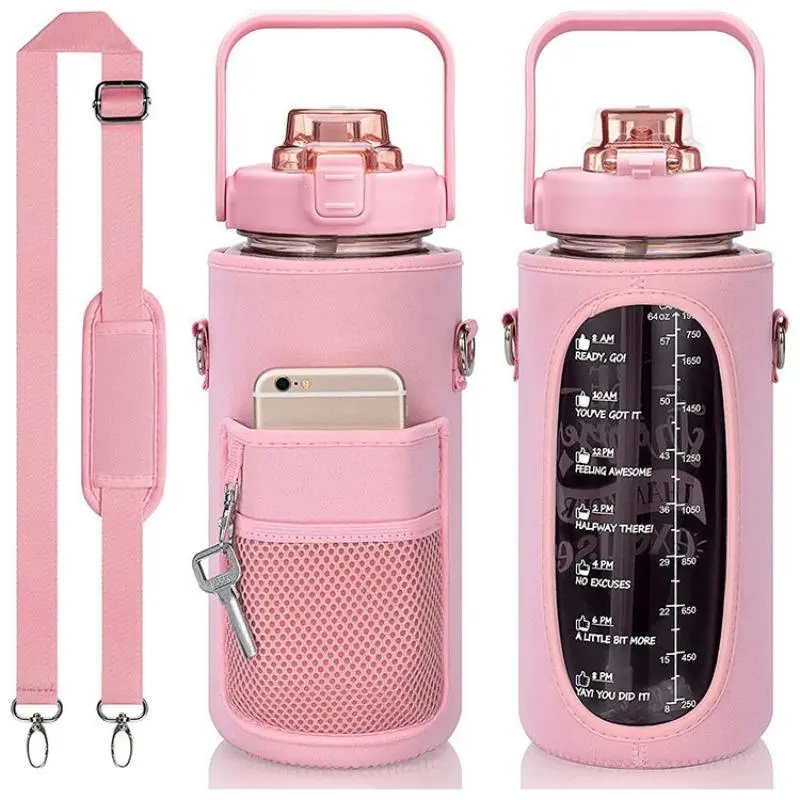 Outdoor Sports Water Bottle Holder, 1 Count Portable Water Bottle Holder with Strap, Water Bottle Storage Bag for Gym, Work, School and Office