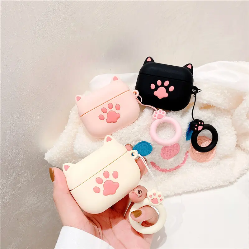 Ốp Bảo Vệ Airpods Pro2, Thiết Kế Móng Vuốt Mèo Dễ Thương, Ốp Bảo Vệ Silicon, Thích Hợp Cho Tai Nghe Bluetooth Thế Hệ Hoạt Hình 2 / 3 Phụ Kiện