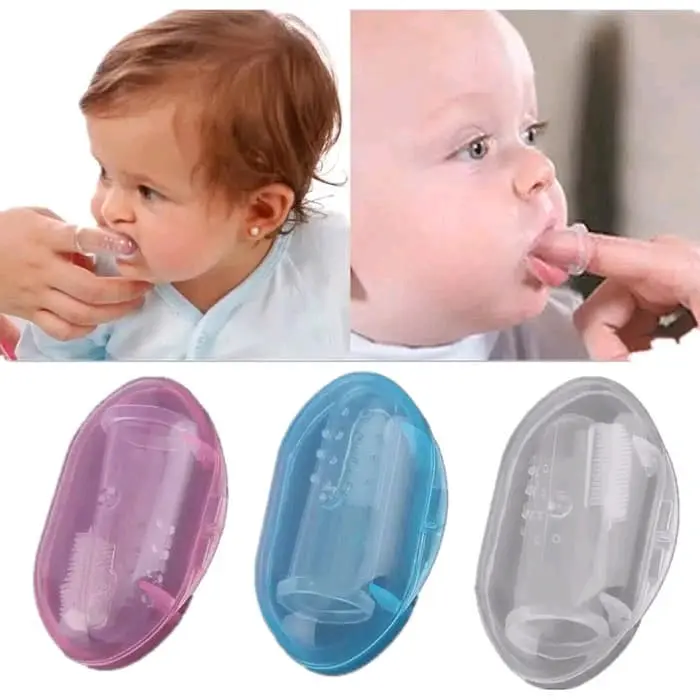 Sikat Gigi Bayi Silikon - Baby Finger Tooth Brush Teeth Silicone - Pembersih Lidah Gigi Pada anak Bayi 0