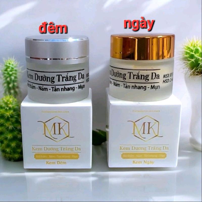  Kem cặp MK ngày đêm. Nám sạm tàn nhang đồi mồi thâm mụn da không đều màu dưỡng trắng da chống nắng 