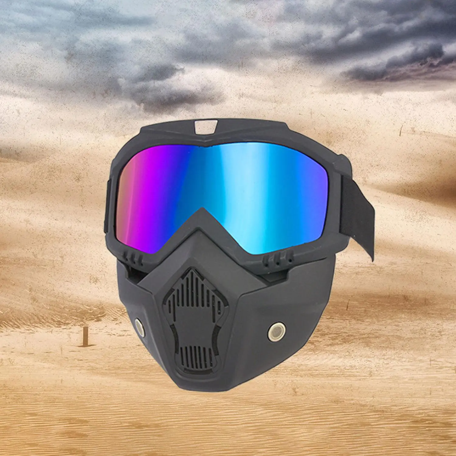 Outdoor Motorcycle Riding Goggles, Vintage Harley Motorcycle Goggles, Cycling Goggles, Off-road Windproof Helmet Face Mask for Motorcycle, Bicycle & Cycling