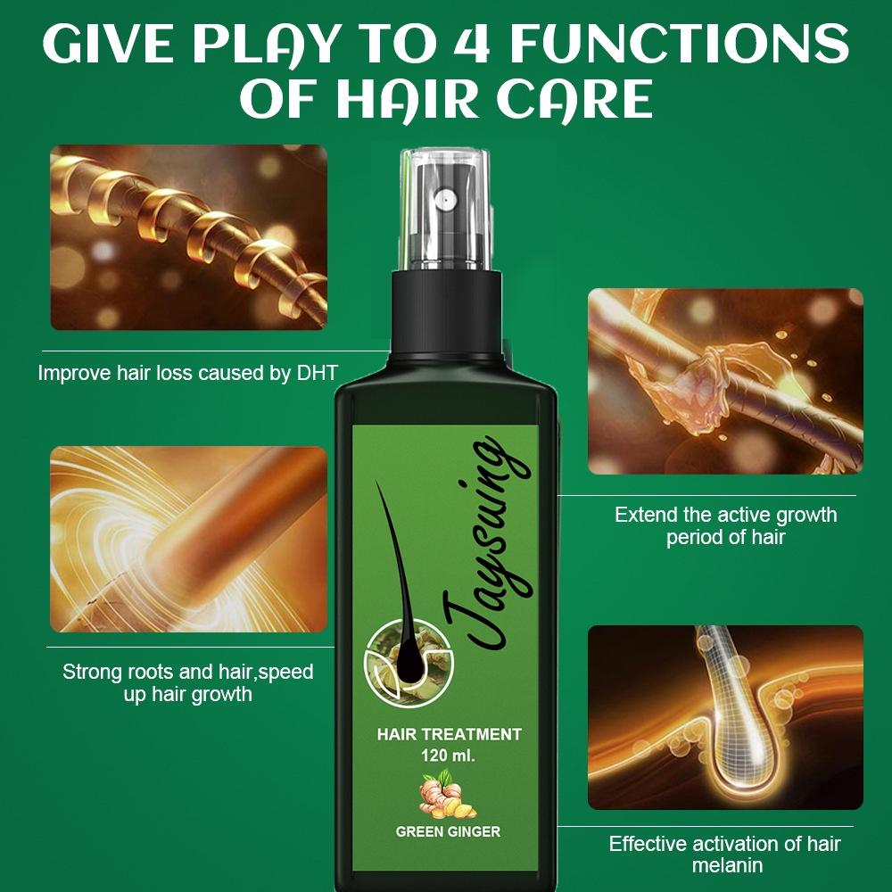 jaysuing ginger hair growth spray penumbuh rambut cepat serum penumbuh rambut botak hair tonic rambut rontok 120ml