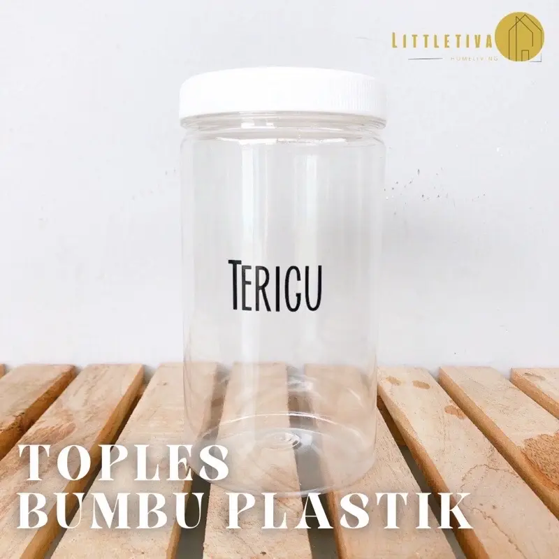 Toples bumbu aesthetic | toples tutup putih | toples silinder tutup putih