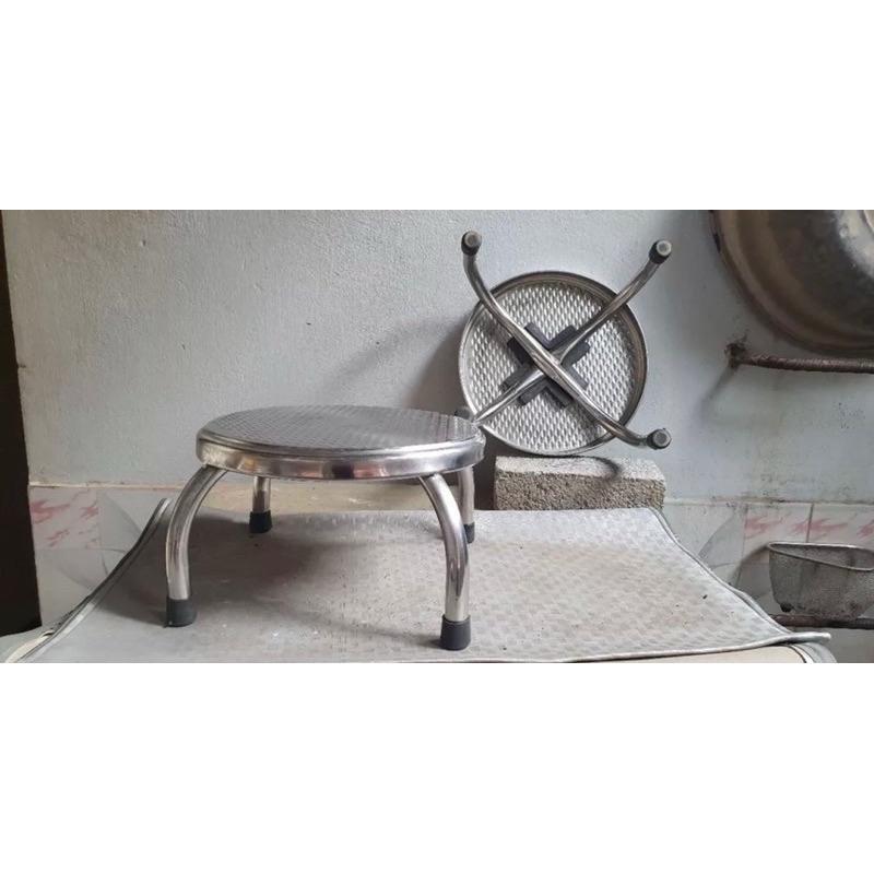 Ghế thấp inox, ghế nhặt rau đa năng dày dặn chắc chắn 7