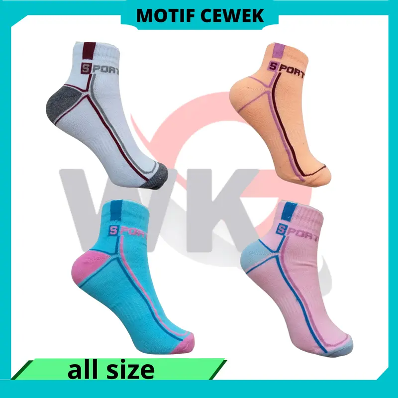 Promo 3 6 12 Pasang Kaos Kaki Sport Premium Semata Kaki Cowok Cewek Bahan Tebal Motif New kaus Kaki Olahraga lari Senam Bersepeda Jaya Abadi Kaos Kaki 1