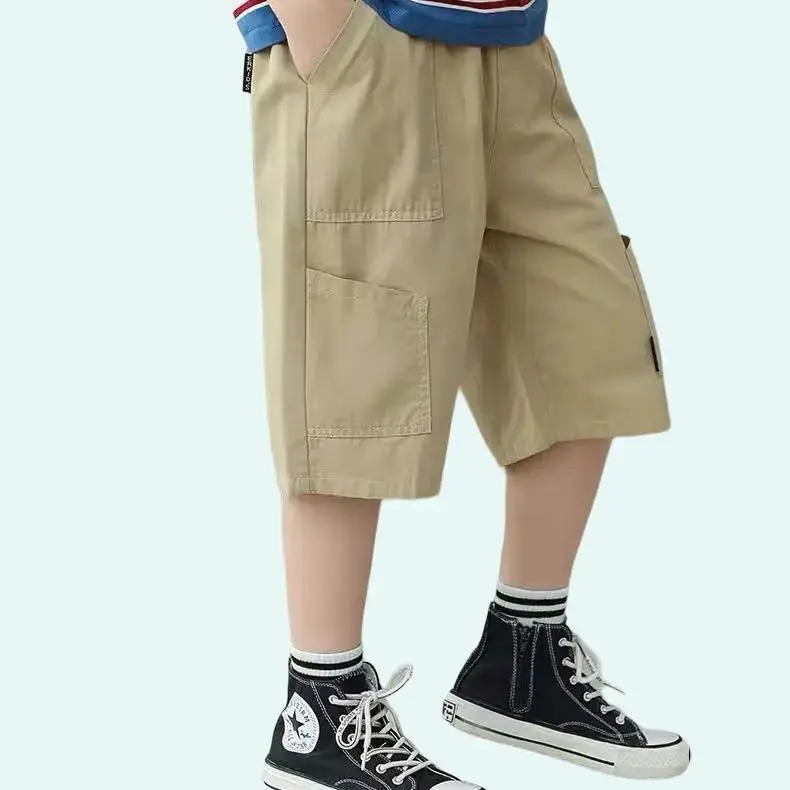 Quần short bé trai  kaki túi hộp cao cấp, quần đùi kaki bé trai hot trend 2025 (PM6)