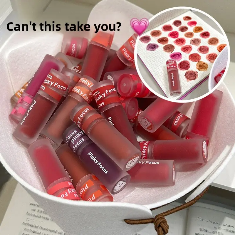 Cream Bibir Pusam Kabus Merah Jambu, PinkyFocus, 26 Warna, Pengilat ...