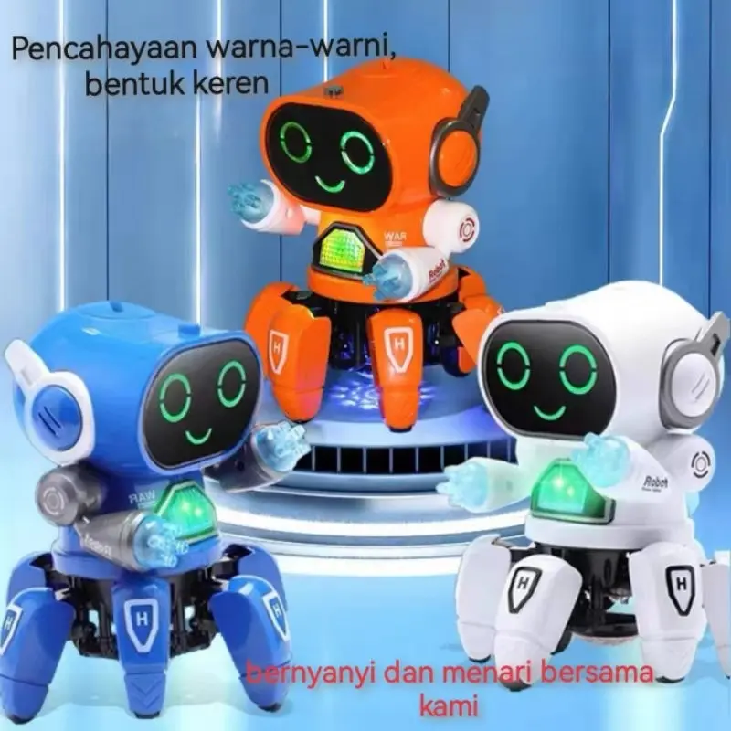 Robot Menari Bebek Astronot LED Musik Bisa Jalan  Nyanyi Mainan Anak Lucu Edukatif Hadiah Keren Kado Ultah