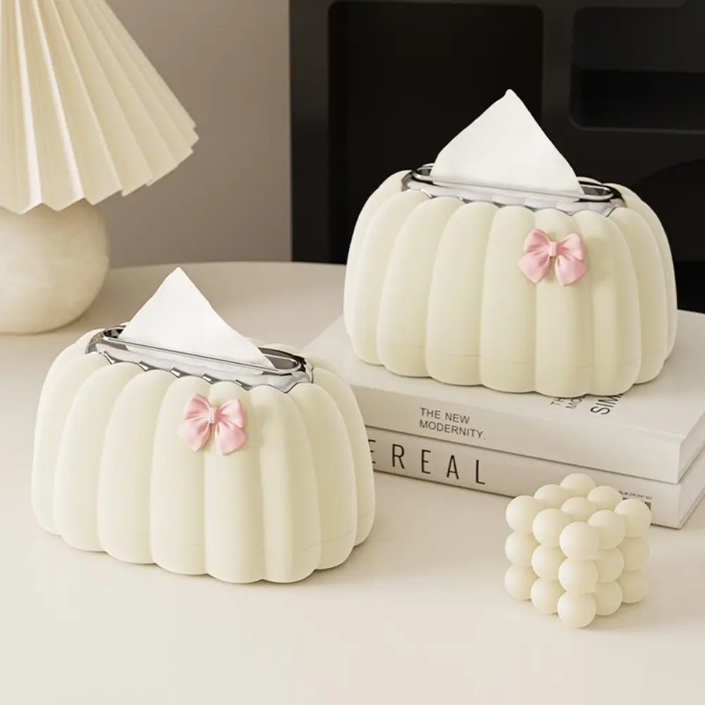 Trendy Pumpkin Shaped Spring Tissue Box ABS Removable Paper Holder Creative Napkin Box Office Living Room