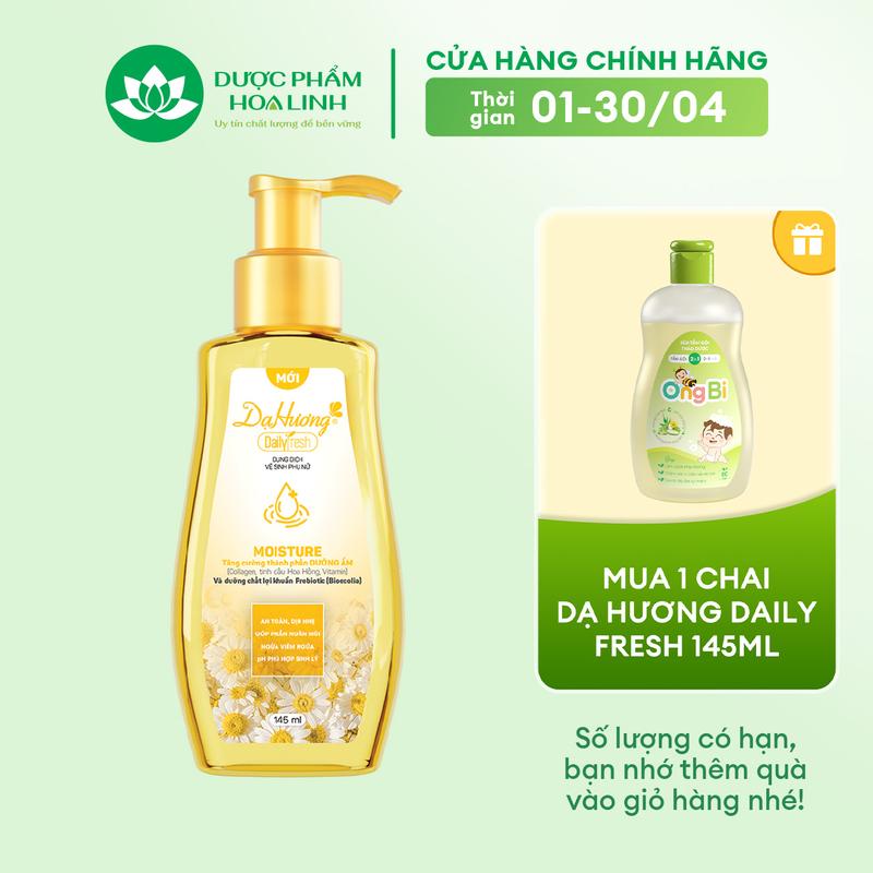 {MỚI} Dung dịch vệ sinh Dạ hương Daily Fresh Moisture - Tăng cường thành phần DƯỠNG ẨM 145ml
