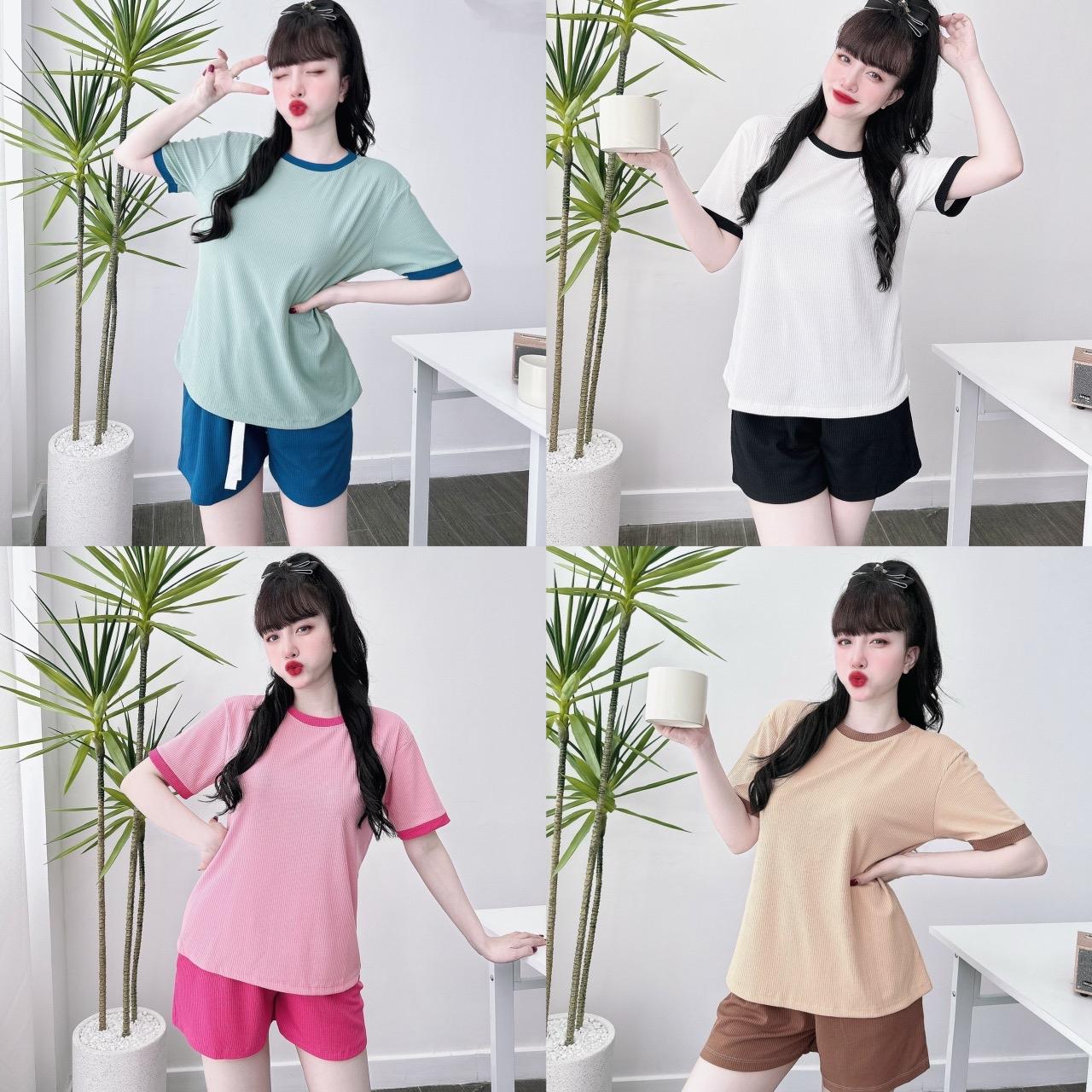 Bộ Quần Áo Thun Đùi Thể Thao Thanh Lịch Dễ Thương Bigsize 50-95Kg Nữ Top Women Sport Tập Thể Dục - A.1124