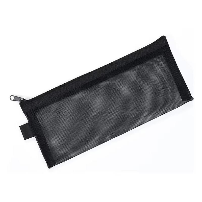 Product Introduction of Black Mesh Cosmetic Bags Outdoor Black Zipper Bag Transparent Travel Organizer Large Capacity Comestic Bag 16