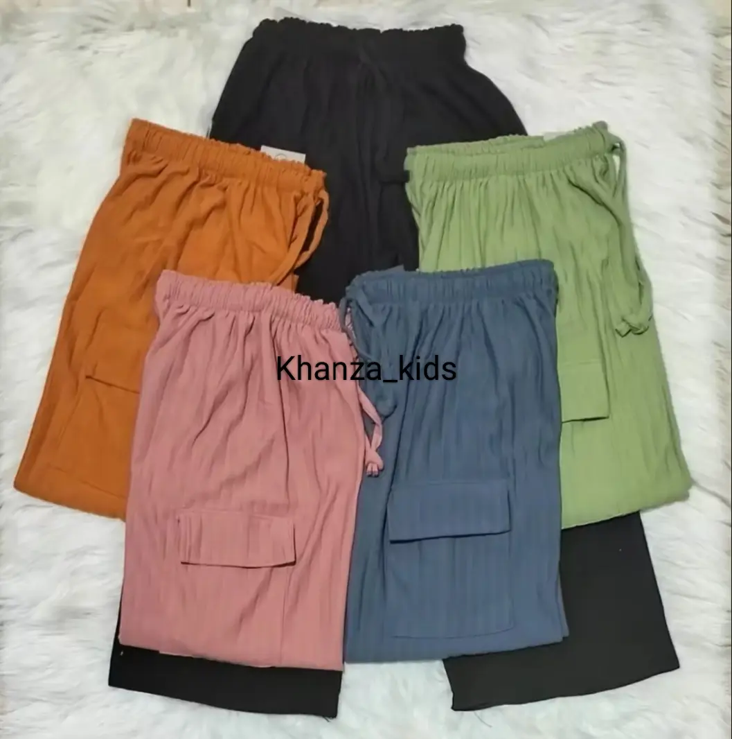 CELANA PANJANG CARGO KNIT HORNET ANAK PEREMPUAN / CELANA KULOT ANAK CEWEK Fashion