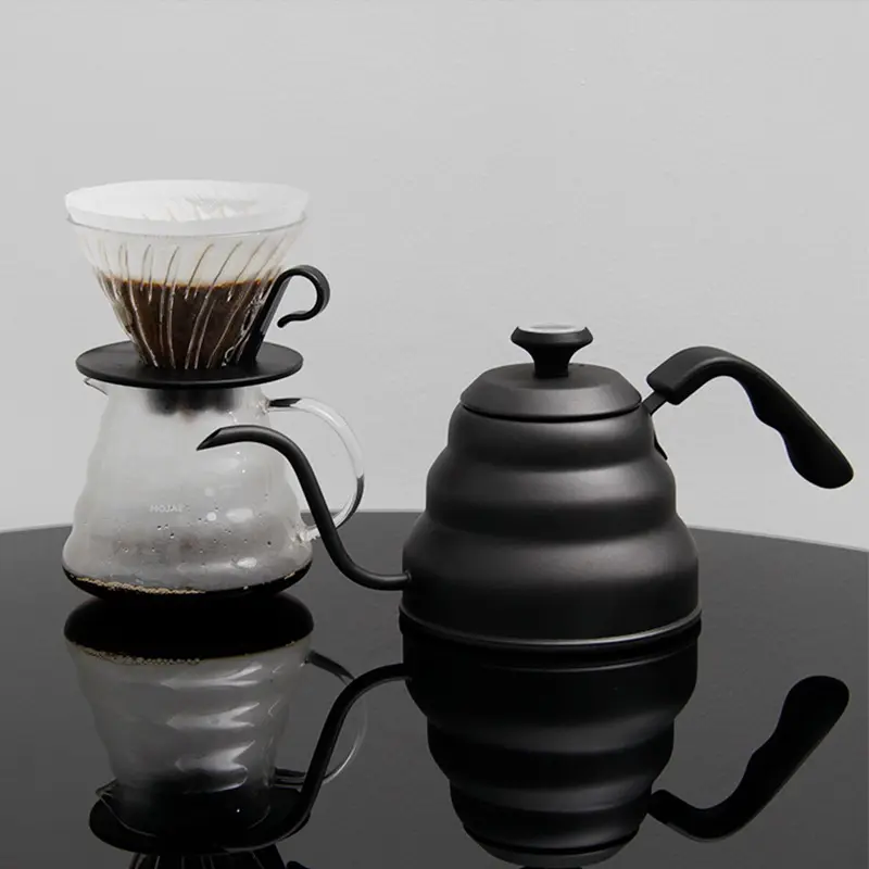 Ketel Ceret Teko Kopi Coffee Maker Pot Drip Kettle 1L with Thermometer Stainless Steel Ketel Barista
