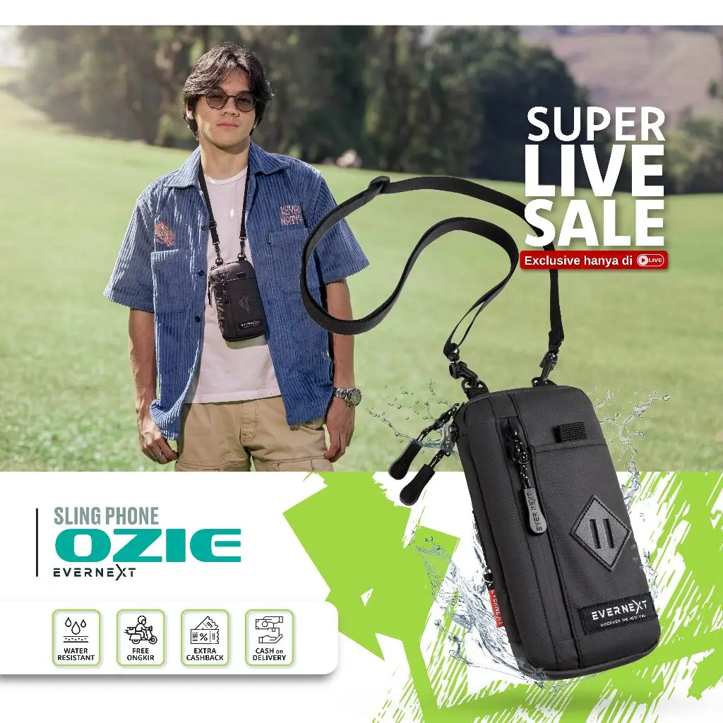Evernext - Sling Phone Waterproof Ozie Sling Pouch Wallet Pria Wanita Hanging Wallet Anti Air Sling Bag HP Distro Terbaru dompet  kulit Selempang