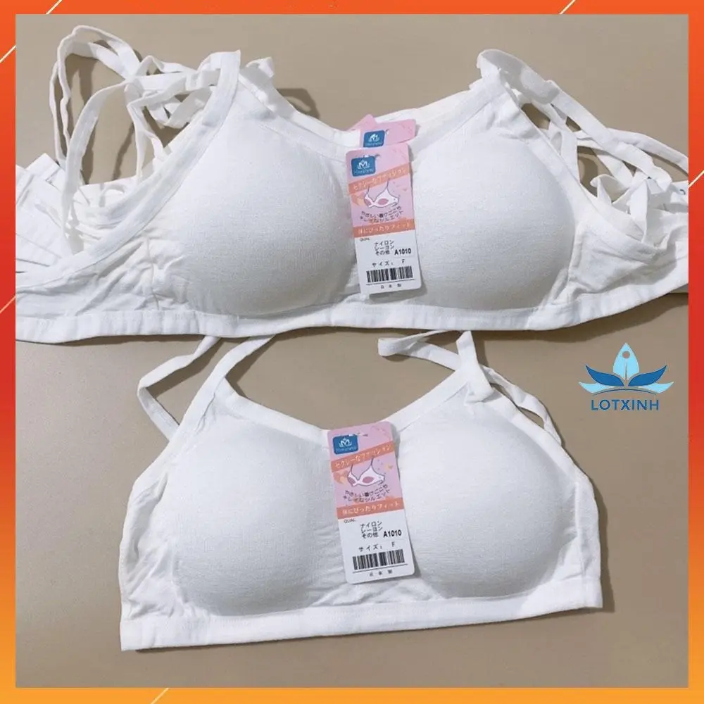 Áo ngực nữ học sinh cấp 2 có đệm mỏng màu trắng trơn cho bé gái tuổi dậy thì Cotton Women  Bra Top  HOCSINH02