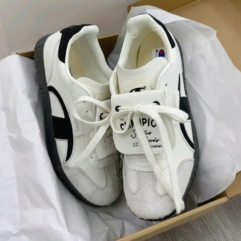 [Full Box] Giày Sneaker Nam Nữ C.h.a.m... 2 Màu Xám Bạc, Đen Full Size 36-43 Đế Bằng Shoes 0