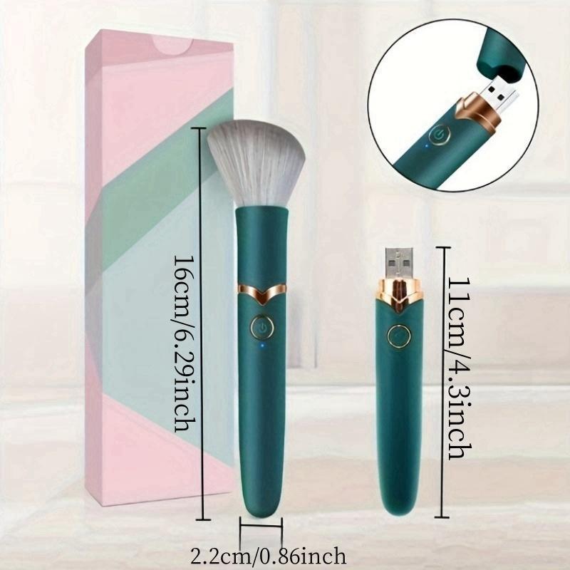 2 in 1 Electric Makeup Brush, Professional Automatic Makeup Brush, Flawless Application, Natural Makeup Powder, Quick Makeup Tool for Women, Cosmetic 1