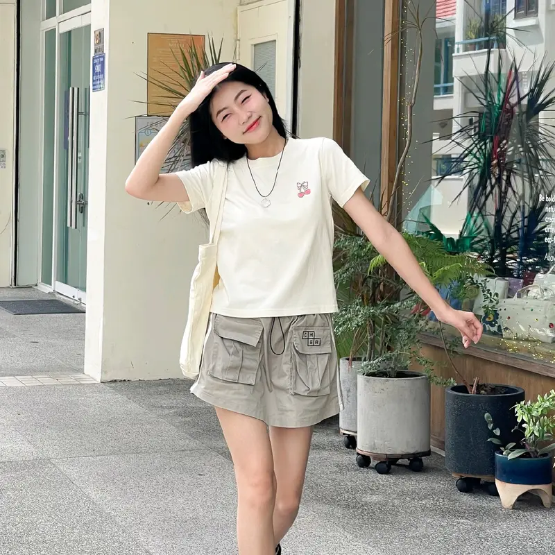 Áo Thun Nữ Baby Tee PRICKLE Cherry Premium 100% Cotton 3