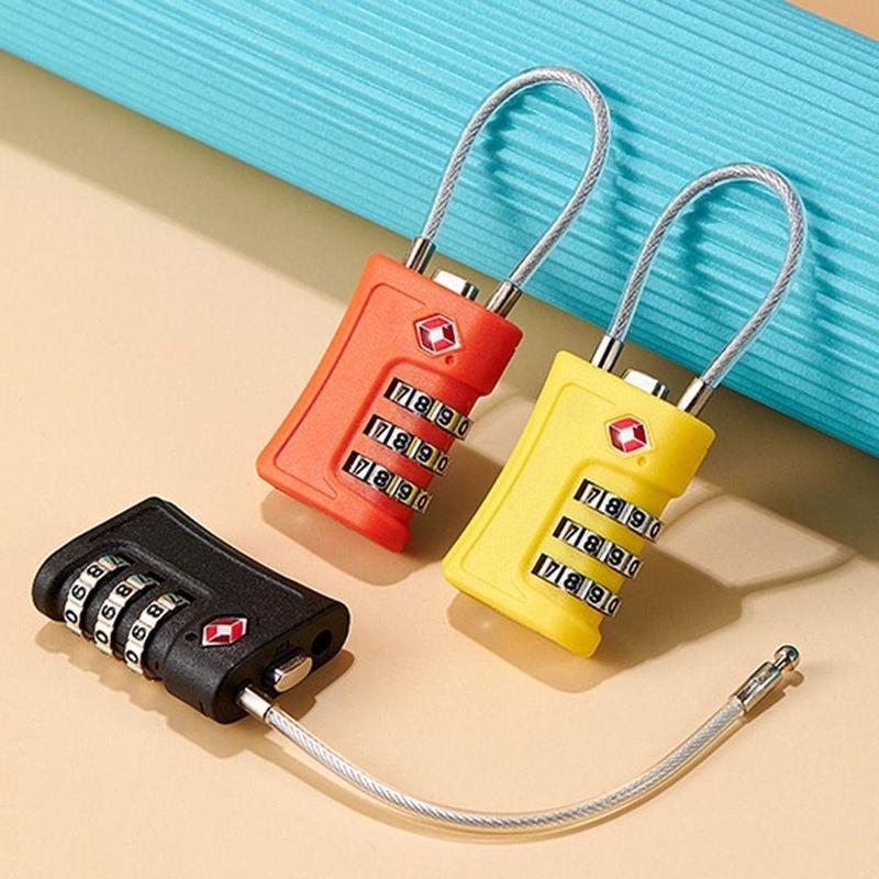 Customs Code Lock for Travel Luggage Password Changeable Lock Contrast Color Design Padlock TSA 5