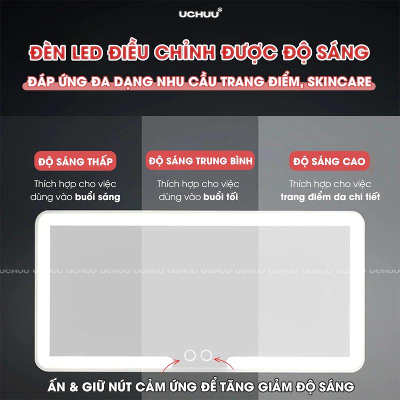 Product Introduction of Gương Trang Điểm LED Treo Ô Tô UCHUU Gương Có Đèn Gắn Che Nắng Xe Hơi Cảm Ứng Điều Chỉnh Độ Sáng 3