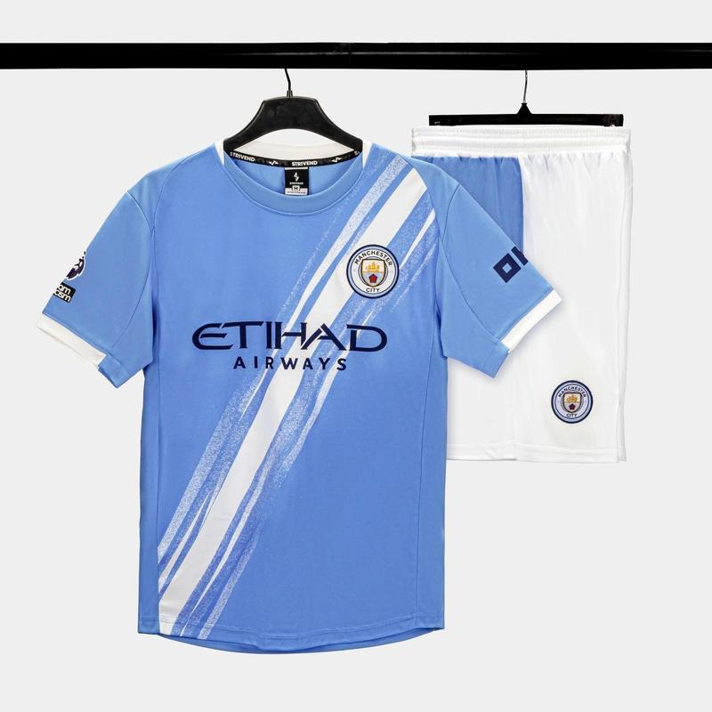 Áo bóng đá (str) Manchester City xanh biển 25/26  - IN TÊN+SỐ+FC THEO YÊU CẦU (từ 1 bộ)