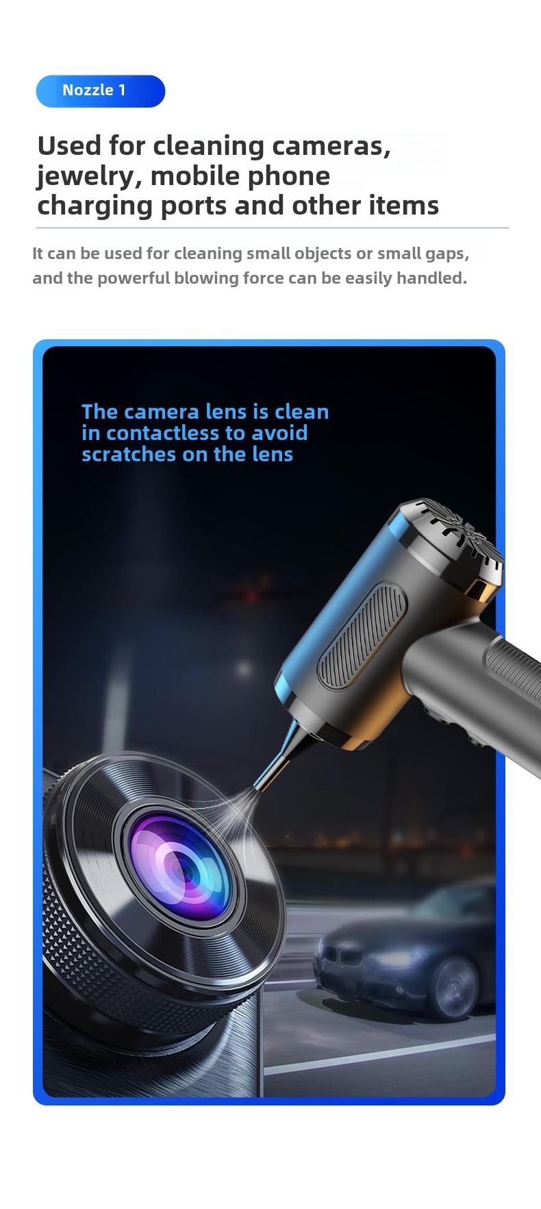 Product Introduction of Duster Blowing and Suction Integrated Handheld Pumping High-Power Computer Chassis Keyboard Wireless Duster 4