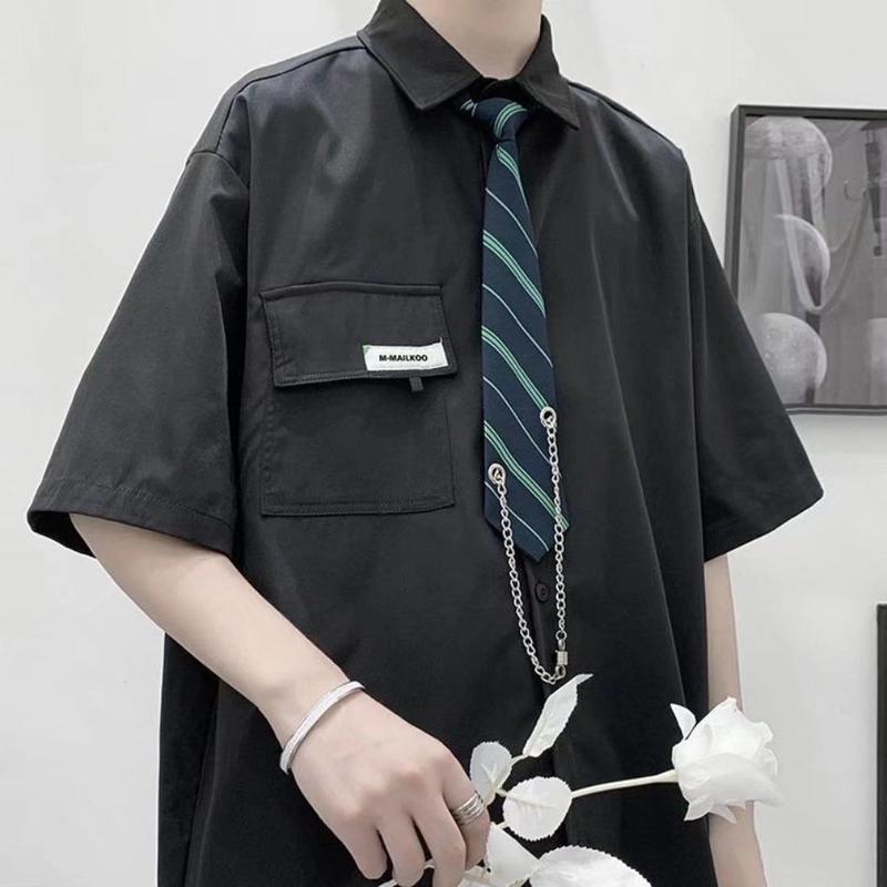 Áo Sơ Mi Cà Vạt JK Nhật Bản Phong Cách Preppy Thanh Lịch Phong Cách Hàn Quốc, Thương Hiệu Hợp Xu Hướng Nam Và Nữ, Áo Dáng Rộng Mùa Xuân, 2024, Phong Cách Hoang Dã 6