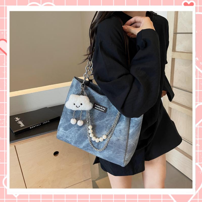 ( TẶNG CHAMRM) Túi xách nữ công sở túi đeo vai da loang thời trang dây phối ngọc k242