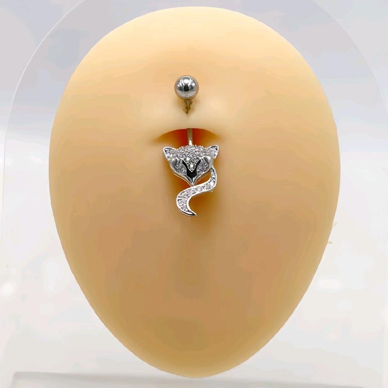   1 chiếc  Khuyên rốn hình hồ ly - Khuyên thép y tế không gỉ - Khuyên Rốn Cao Cấp - Khuyên rốn đính đá - Bảo quản trong túi y tế vô trùng - Khuyên xỏ rốn - Khuyên rốn đẹp - Khuyen Hoa 