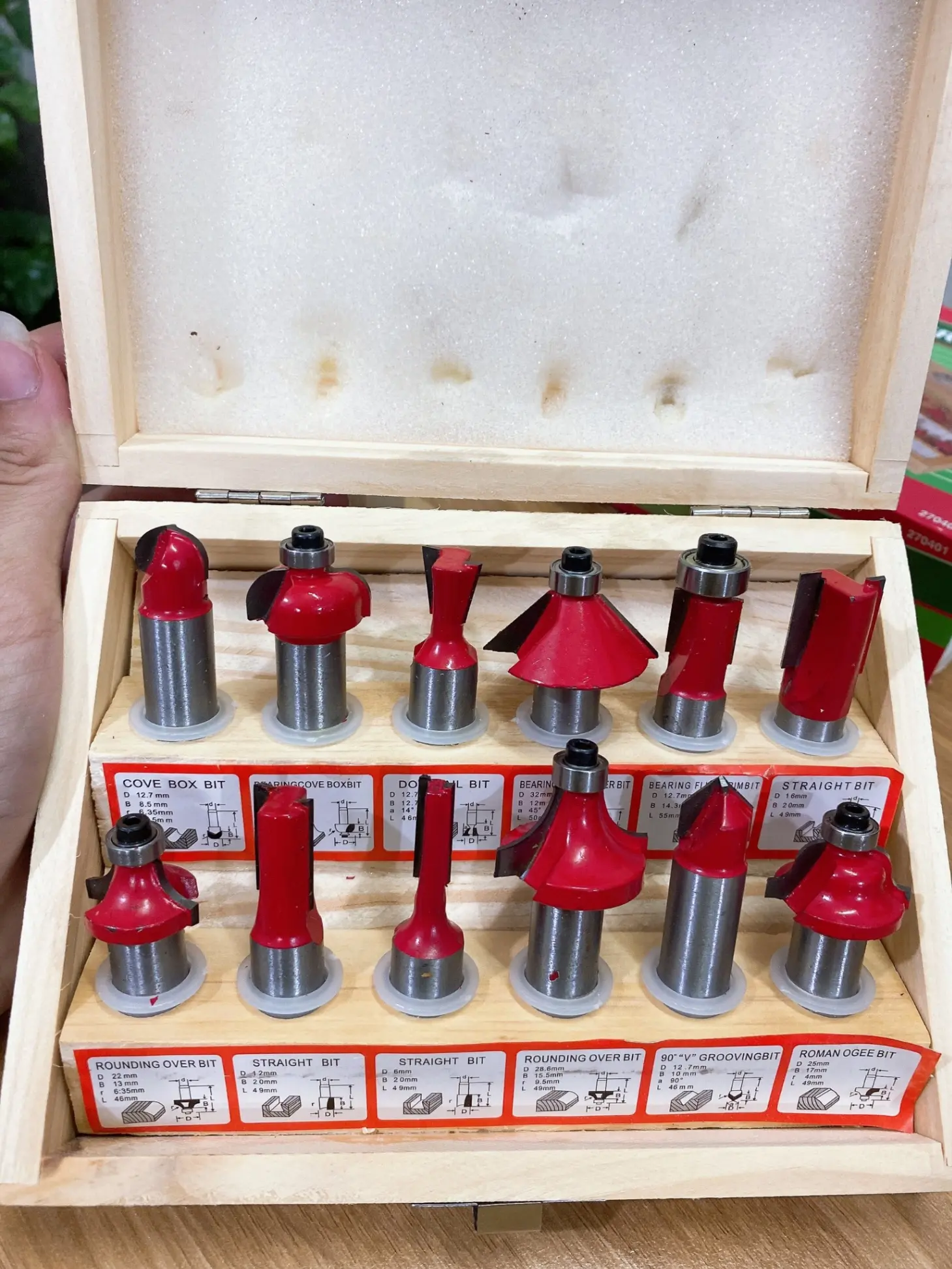 BỘ 12 MŨI SOI CỐT 6.35MM VÀ 12.7 - PHỤ KIỆN HƯNG THỊNH GIÁ RẺ