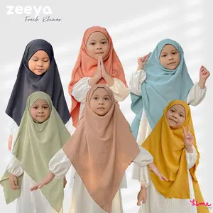 KIMEHIJAB French Khimar Anak Syar,i Zeeya Rayon Cringkle