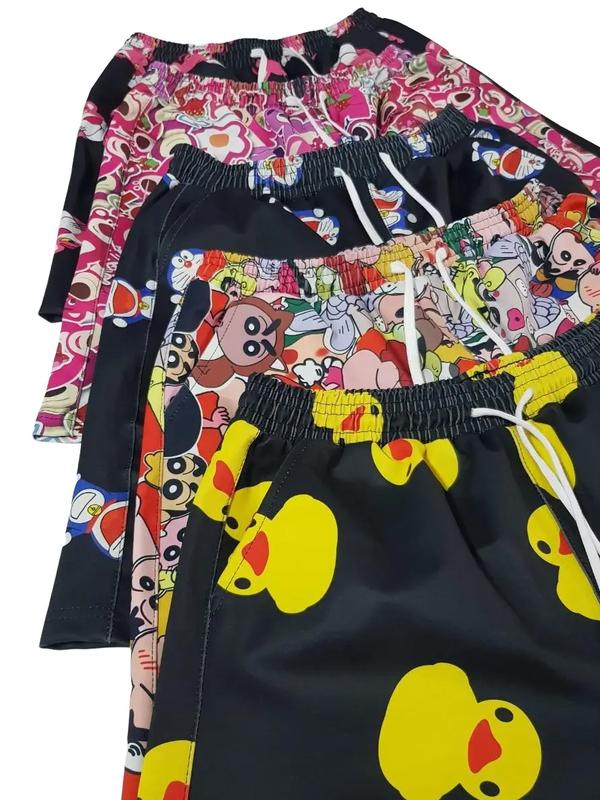 Quần đùi thun in hoạt hình cute, form mặc trên gối ,Menswear Nam hàng may kỹ