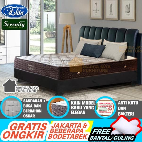 Kasur Spring Bed SET + Divan Sandaran ELITE SERENITY Superior Superstar Valentine 120 160 180 x 200 cm Hitam 0