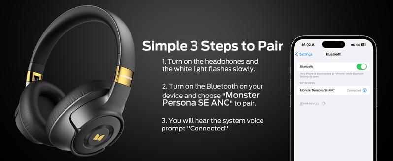 Product Introduction of [Lam] E67 Tai nghe khử tiếng ồn chủ động, Persona SE quái vật, Tai nghe Bluetooth, trên tai, tích hợp Micrô, thời gian chơi 60H, âm thanh nổi HiFi, âm trầm sâu, vừa vặn thoải mái, tai nghe không dây, thích hợp cho gia đình và văn phòng 14