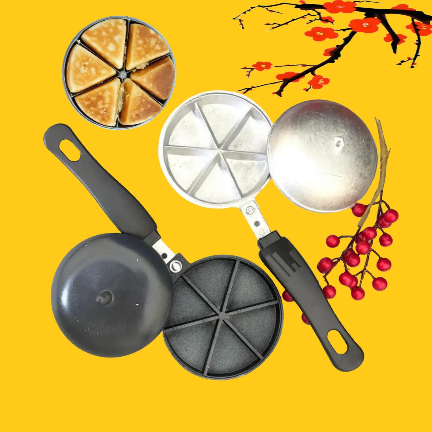 V- Khuôn Làm Bánh Trứng Cút, Trái Sáng/ Khuôn làm bánh khoai mì, Bánh nướng hình tam giác - Khuôn Chống Dính- Dụng