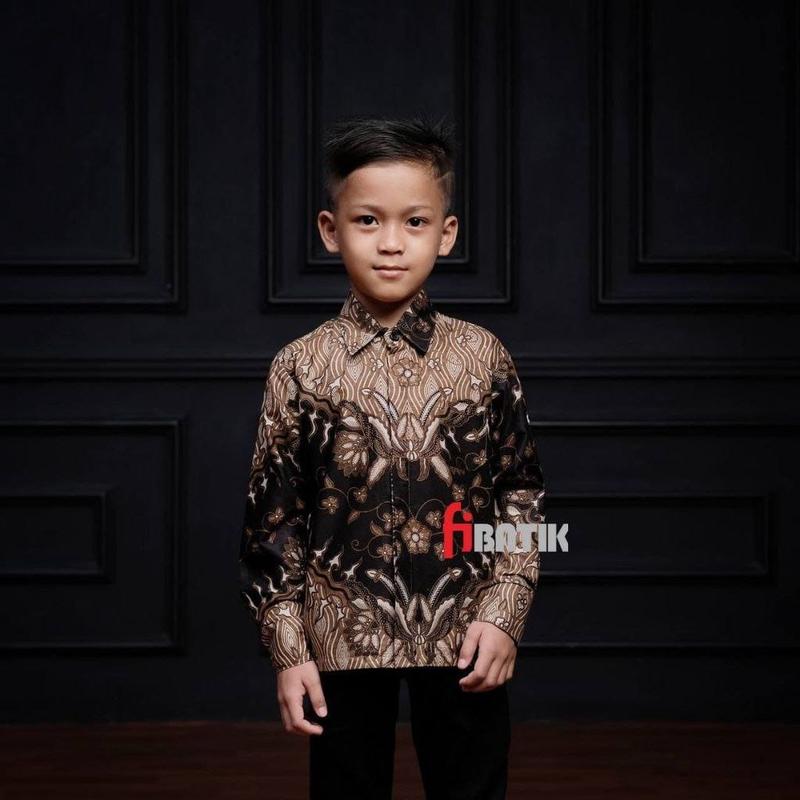 KEMEJA BATIK COUPLE AYAH DAN ANAK LAKI-LAKI MODERN TERBARU MOTIF KERIS COKLAT-SIZE STANDAR M- L- XL- XXL JUMBO XXXL- 4XL -5XL- 6XL- 7XL -8XL -9XL- 10XL-COD 3