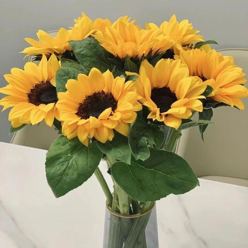 Product Introduction of Artificial Flower Sunflower Artificial Sun Bouquet Indoor and Outdoor Decoration Decoration Meaning Beautiful Bouquet Bridal Bouquet Fruit Plant 5