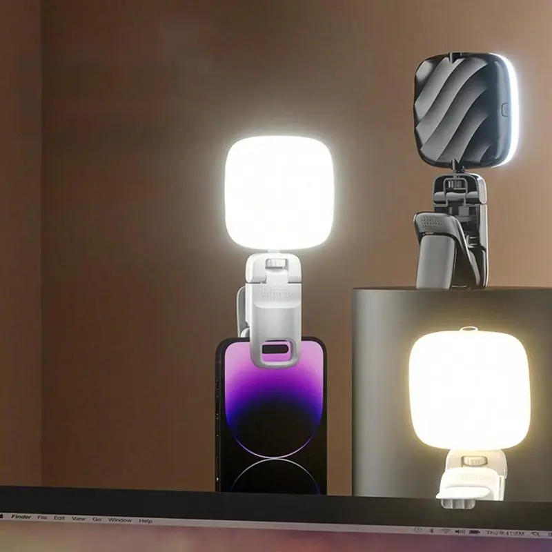 LED Selfie Light with Clip, USB Rechargeable Photography Fill Light, 360° Rotatable Light for Studio Portrait Shooting, Perfect to Meet The Needs Of Summer Photography 0