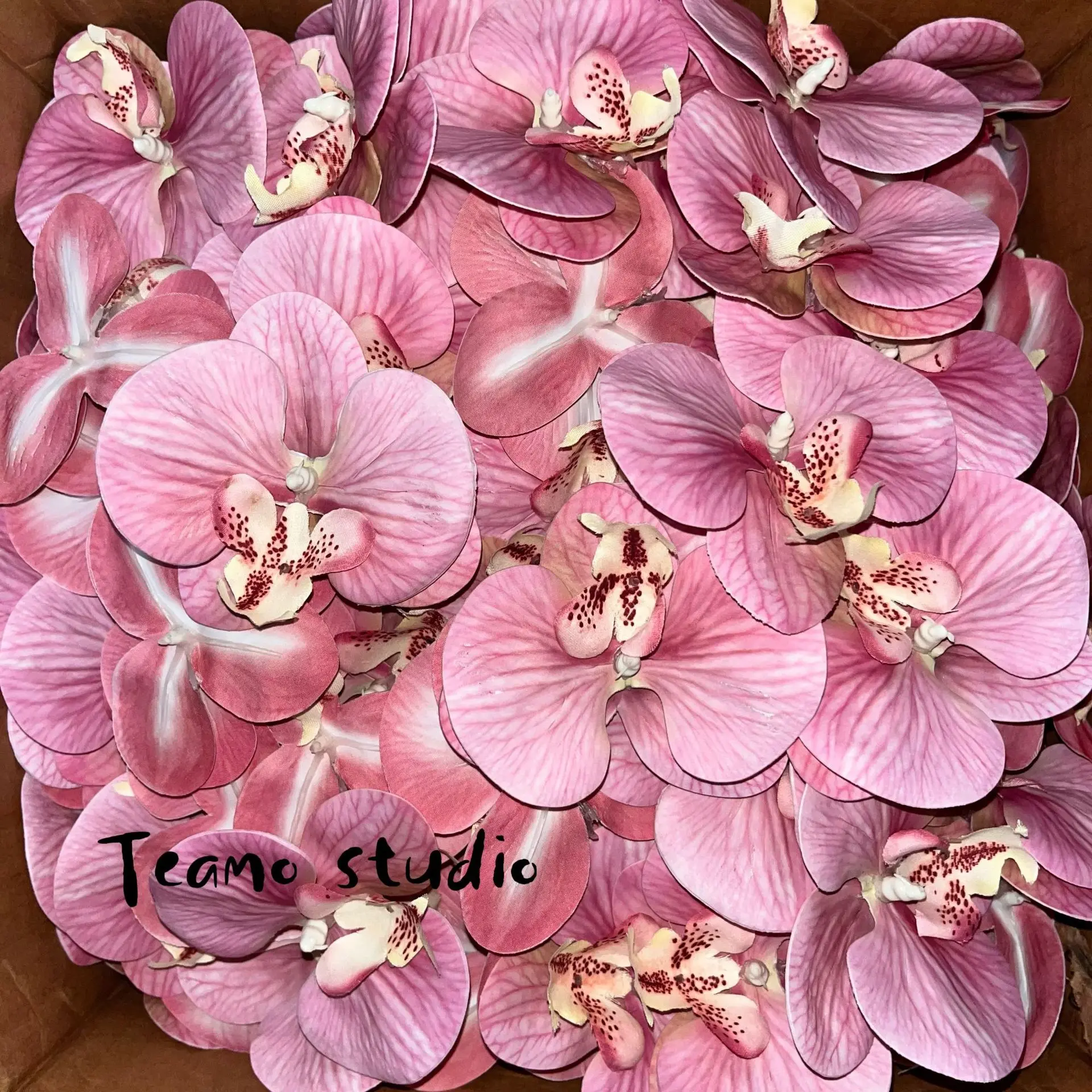 Butterfly Orchid Artificial Flower Gift 3D Printed Film High-Quality Flower Head Decoration Furoshiki Exquisite Wedding