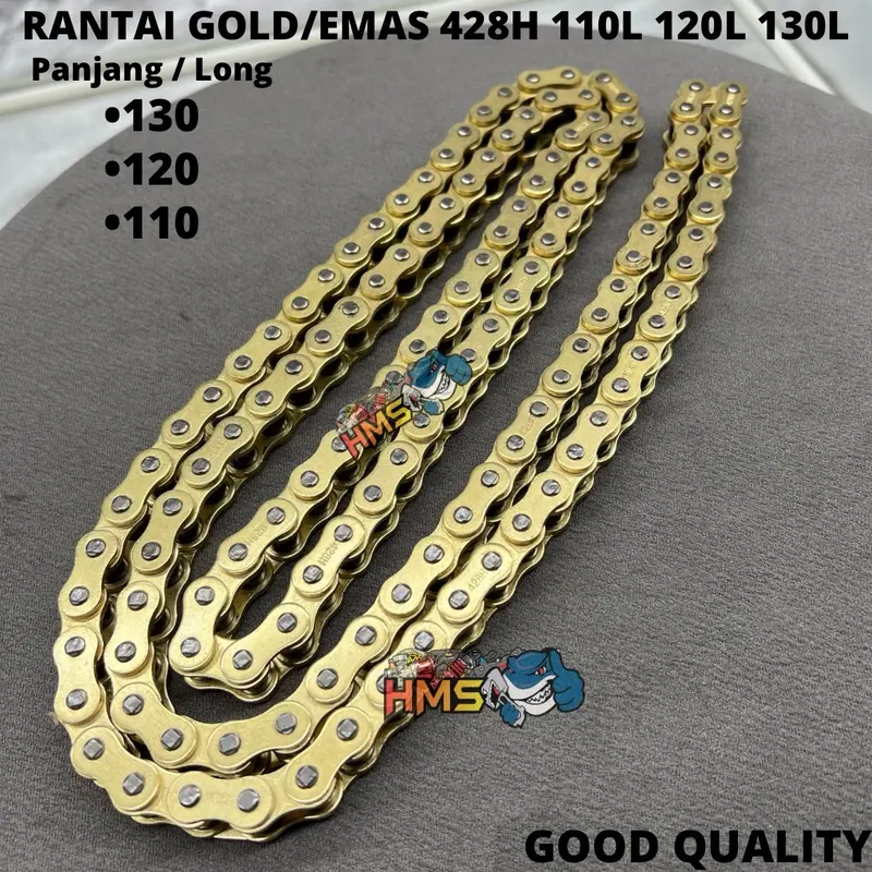 (BISA COD) RANTE RANTAI GOLD EMAS 428 H 428H THAILAND 130 120 110 L THAILAND PNP BISA UNTUK GEAR SSS 428 ORIGINAL THAILAND Outdoor 8