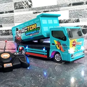 mainan anak cowo_truk oleng murah_mainan edukasi_truk murah cowok_miniatur murah_Mainan Remot Control Set Hadiah Cowok Cewek Game Truck Truk Miniatur Perkembangan Anak Red